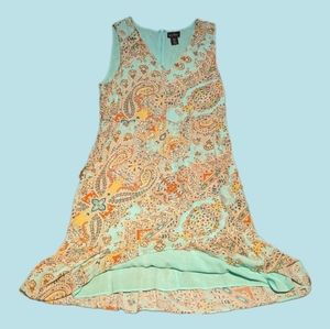 Pockets! Nicole Miller midi dress 💚🩵💙